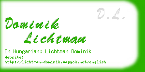 dominik lichtman business card